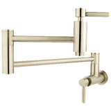Elements of Design Heritage Deck Mount Two Handle Centerset Bridge Kitchen Faucet with Metal Lever Handles