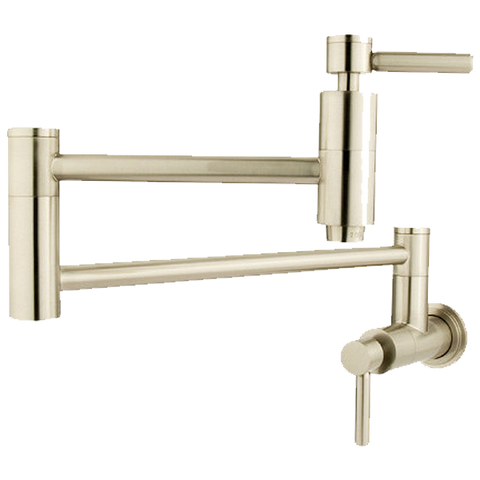 Elements of Design Heritage Deck Mount Two Handle Centerset Bridge Kitchen Faucet with Metal Lever Handles